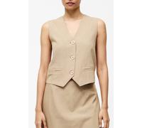 French Connection Linen Single Breasted Waistcoat Incense Talla: 6 | Chaquetas Outlet | Mujer | Blanco