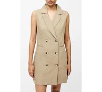 French Connection Linen Sleveless Blazer Dress Tan Talla: 8 | Mini Vestidos Outlet | Mujer | Blanco