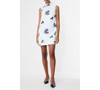 French Connection Madeline Sequin Slvlss Dress White/black Talla: 18 | Mini Vestidos Outlet | Mujer | Blanco