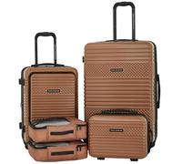 French Connection Mersai - Juego de 5 Maletas de Viaje, trufa cálida