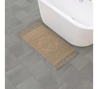 French Connection Nellore - Alfombras de baño Tejidas y con Cuentas, alfombras de baño Antideslizantes duraderas, Alfombrillas de baño Gruesas para alfombras de baño y Ducha, 20 x 38 Pulgadas, Gris