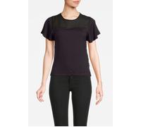 French Connection Panel Angel Sleeve Top Black Talla: L | Blusas Outlet | Mujer | Negro