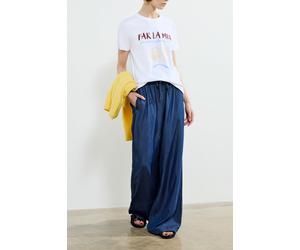 French Connection Par Le Mer Tee Linen White Talla: XS | Camisetas de Seda Outlet | Mujer | Blanco