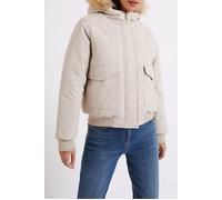 French Connection Parka Fur S Stone Stone Talla: M | Chaquetas de Piel Sintética Outlet | Mujer