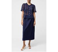 French Connection Polka Dot Short Sleeve Ruffle Top Sz18 Midnight/summer Talla: 6 | Blusas Outlet | Mujer