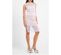 French Connection Ramona Lace Jersey Bodycon Dress Linen White Talla: 12 | Mini Vestidos Outlet | Mujer | Blanco