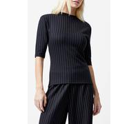 French Connection Regina Jersey Shoulder Pad Tee Black/white Talla: XS | Pantalones Outlet | Mujer | Negro