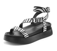 FRENCH CONNECTION Sandalias negro / blanco 37 EUR