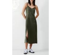 French Connection Satin Slip Dress Long Khaki Talla: 6 | Vestidos Midi Outlet | Mujer | Marrón