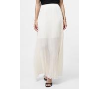 French Connection Saylor Pleated Overlay Skirt Porcelain Cream Porcelain Cream Talla: 18 | Faldas Maxi Outlet | Mujer | Blanco
