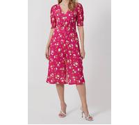 French Connection Shaniti Meadow Jersey Tea Dress Very Berry Multi Talla: 8 | Vestidos Midi Outlet | Mujer