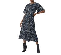 French Connection Shea Ferna Verona Crepe Dress Black Multi Talla: 12 | Vestidos Midi Outlet | Mujer | Negro