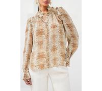 French Connection Snake Smooth Gtte Ruffle Shirt Misc. Talla: M | Blusas Outlet | Mujer