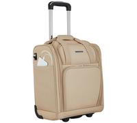 French Connection Travelers Club - Equipaje de mano debajo del asiento de 16 pulgadas, puertos USB-C, almendra tostada, almendra tostada, equipaje de mano debajo del asiento de 16 pulgadas con puertos