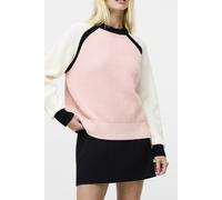 French Connection Varli Colour Blocking Jumper Black/peach Pink/whi Talla: XS | Manga Larga Outlet | Mujer | Negro