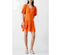 French Connection Vee Tiered Crinkle Dress Knee Mandarin Talla: 12 | Mini Vestidos Outlet | Mujer