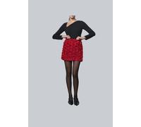French Connection Verity Textured Mini Skirt Lipstick Red Talla: 12 | Mini Faldas Outlet | Mujer | Rojo
