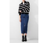 French Connection Vhari Half Knit Jumper Black/winter White Talla: XL | Manga Larga Outlet | Mujer | Blanco