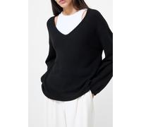 French Connection Vhari Knit Vneck Pullover Black Talla: XS | Sudaderas con Capucha Outlet | Mujer | Negro