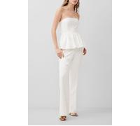 French Connection Whisper Strapless Peplum Top White Talla: 18 | Camisetas de Tirantes Outlet | Mujer | Blanco