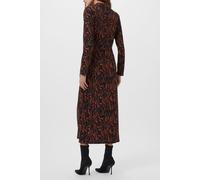 French Connection Zaria Textured Midi Dress Black/brown Talla: XS | Vestidos Midi Outlet | Mujer | Negro