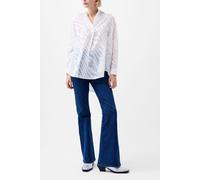 French Connection Zebra Devore Popover Winter White Talla: L | Manga Larga Outlet | Mujer | Blanco