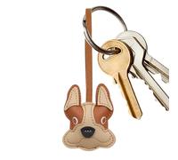 French Dog Leather Bag Charm Keychain - Pu Leather French Dog Keychains, Handmade Cute Key Chain with Durable Design, Handbag Charm, Car Accessory, Collection for Birthday Daily Office Use