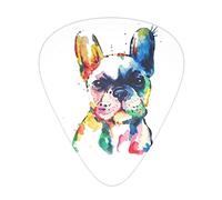 French Dog Puppy Hand Advanced púa de guitarra 12 piezas Tres grosores para bajo, guitarra eléctrica, funda para guitarra acústica