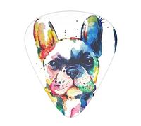 French Dog Puppy Hand Advanced púa de guitarra 12 piezas Tres grosores para bajo, guitarra eléctrica, funda para guitarra acústica