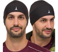 French Fitness Revolution - Gorro para Correr, Forro de Casco para el Running - Retención Térmica Óptima y Absorción de la Humedad - Ideal para Llevar Debajo del Casco - 2Pack - Black & Black