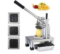 French Fries Cutter,Stainless Steel French Fry Cutter,Potato Cutter,With 7Mm/10Mm/14Mm Blades,Can Cut 100Kg in 1 Hour,For Potatoes Carrots Cucumbers Fruits, LJJY-KK