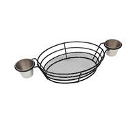 French Fry Basket, Fast Food Serving Tray, Dipping Bowl Combo Set, Strong Easy Clean, Stylish Presentation Solution for Bread, Hamburguesa, Palomitas de maíz, Nacho, Sandwich, Hot Dog, Home Party