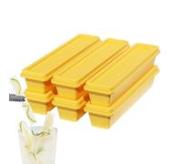 French Fry Ice Mold, Flexible French Frying Tray, 6x Reusable Freezing Molds, Easy Release, 5.2x4.09x2.28 Inches, Ideal for Cold Drinks and Fun Iced Shapes