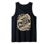 French Horn Musical Notes Classical Orchestra Camiseta sin Mangas