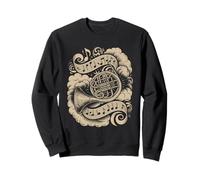 French Horn Musical Notes Classical Orchestra Sudadera