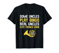 French Hornist Gift for Uncle Real Uncles Play French Horn Camiseta
