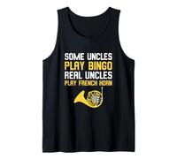 French Hornist Gift for Uncle Real Uncles Play French Horn Camiseta sin Mangas
