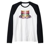 French Macaron Graphic Art For Women Girl and Baking Teacher Camiseta Manga Raglan