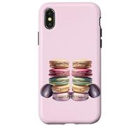 French Macaron Graphic Art For Women Girl and Baking Teacher Carcasa para iPhone X/XS