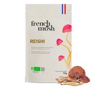 French Mush Doypack Polvo de Reishi Bio - 90 g Vegano - Relajación, Calidad del Sueño, Bienestar - Para Mezclar con Comida o Bebidas - Polvo Ecológico Testado en Laboratorio