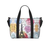 French Paris Tour - Bolsa de viaje plegable con diseño de la Torre Eiffel, ideal para viajes, trabajo, gimnasio, etc