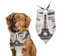 French Paris Tour - Bufandas para mascotas, divertidas bufandas ajustables para gatos, lavables, decorativas, triangulares, bandanas para perros medianos, para mascotas, uso diario, fiestas, modelado