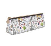 French Paris Tour Eiffel Tower Print Student, estuche para lápices de mayor capacidad, estuche para bolígrafos, escuela, viajes, oficina, White, Talla única