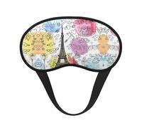 French Paris Tour - Máscara de dormir de poliéster con bloqueo de luz, máscara para dormir nocturna, máscara para dormir