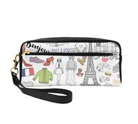 French Paris Tour Torre Eiffel - Estuche de maquillaje para accesorios, artículos de papelería, artículos de tocador, compañero de viaje