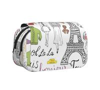 French Paris Tour Torre Eiffel - Neceser portátil para cosméticos, artículos de aseo personal, bolsas de gran capacidad para uso diario