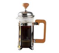 French Press Coffee Maker 11.8 Ounce Coffee Press with Beech Wood Handle Food Grade Stainless Steel for Good Coffe and Tea Heat Resistant Glass Coffee French Press Coffee-Maker