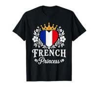 French Princess France Flag Proud French Girl Camiseta