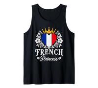 French Princess France Flag Proud French Girl Camiseta sin Mangas
