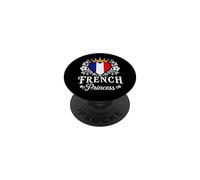 French Princess France Flag Proud French Girl PopSockets PopGrip Adhesivo